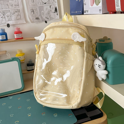 Transparenter Punktmuster-Rucksack Brehn