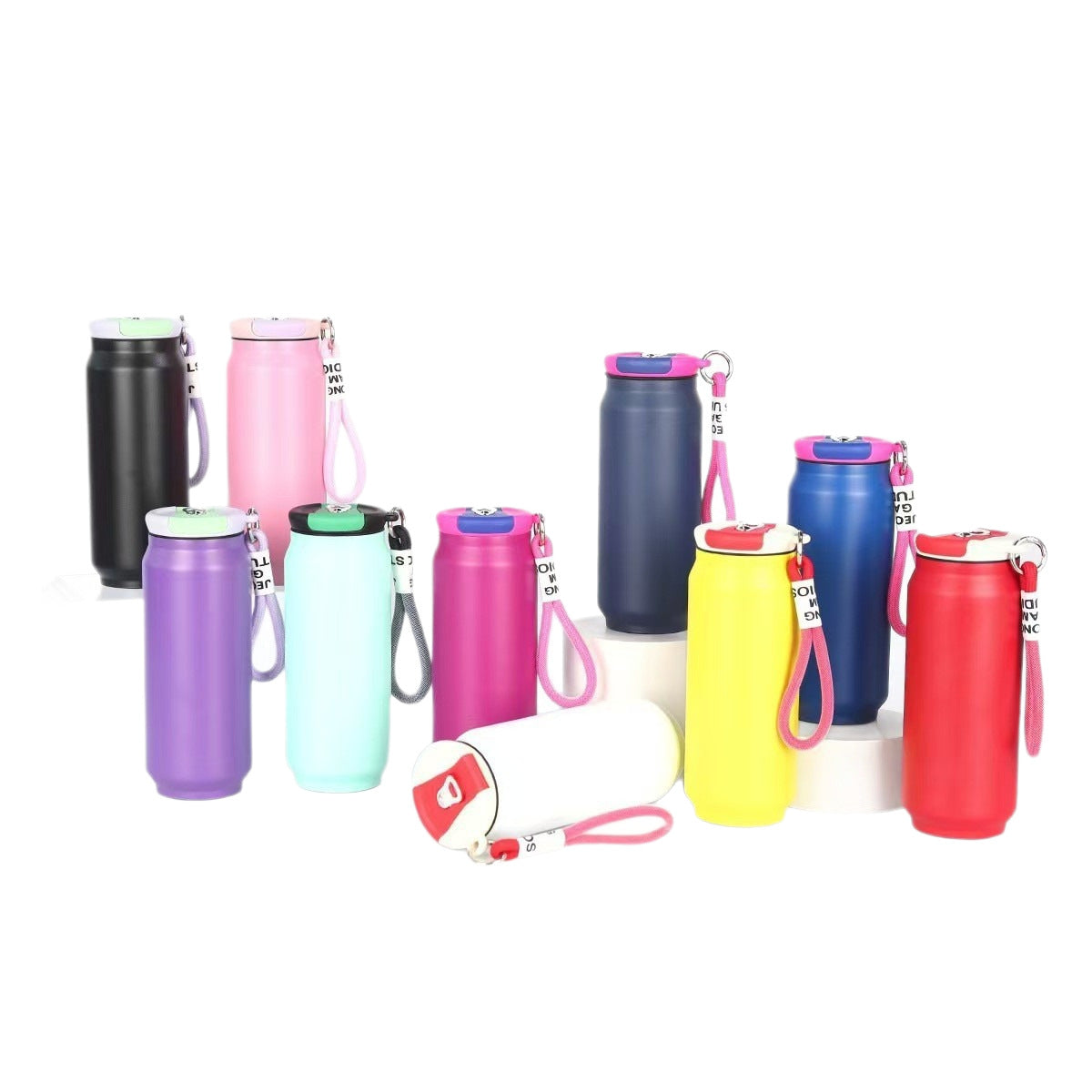 Damen isolierte Wasserflasche mit praktischem Tragegriff Brehn