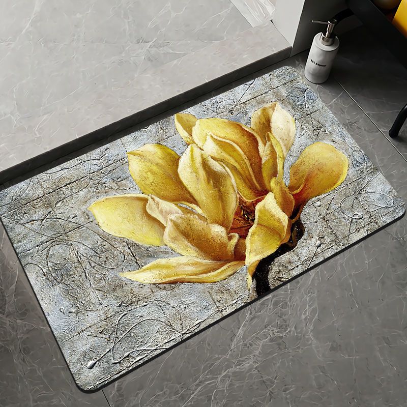 Elegante Blumenmuster Badezimmermatte Brehn