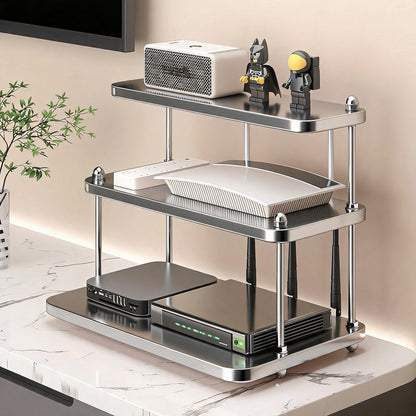 Belüfteter Desktop-Router- und Modemständer-Organizer