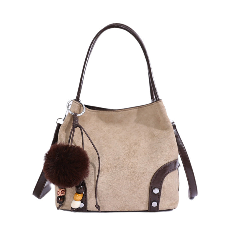 Suede Craft Handtasche