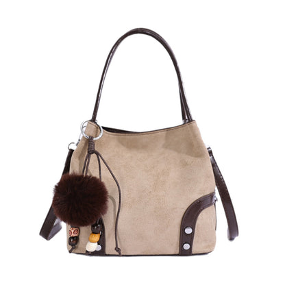 Suede Craft Handtasche