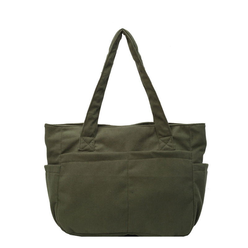 Multifunktionale Schultertasche mit Großen Außenfächern Brehn