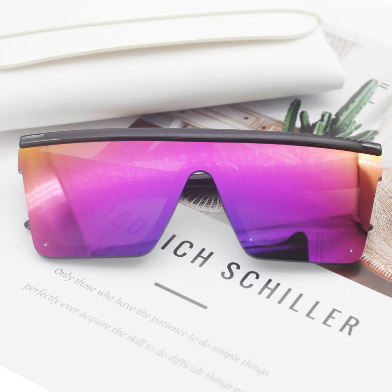 Damen Sportliche Sonnenbrille im trendigen Shield-Design Brehn