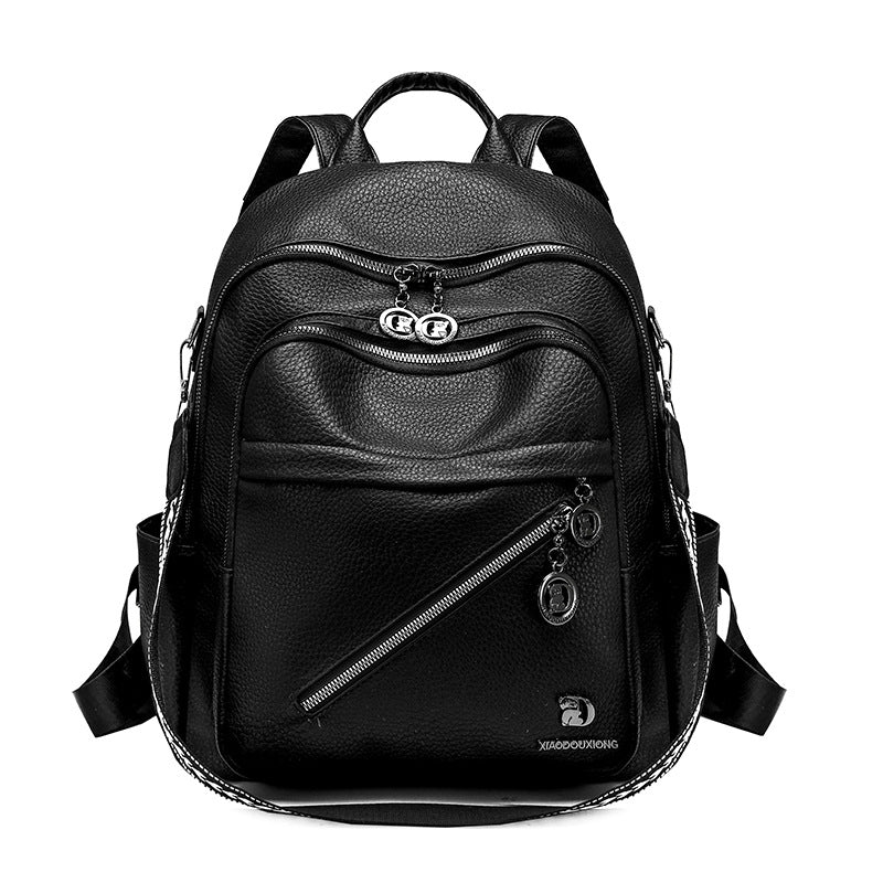 Multi-Fach Stylischer Leder-Rucksack Brehn
