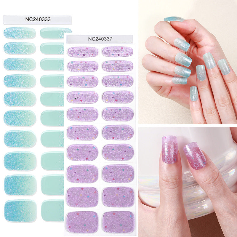 Glitzernde Nagelaufkleber