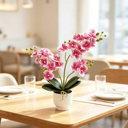 Realistische künstliche Orchideenpflanzenanordnung für die Wohnkultur