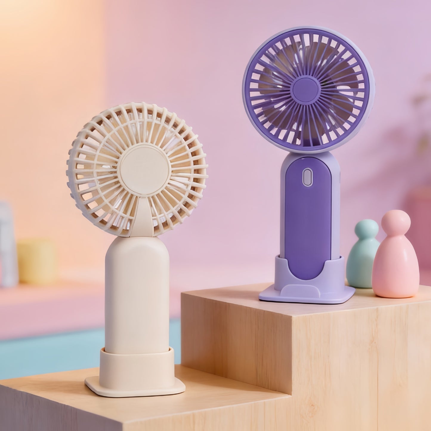 Damen Tragbarer USB-Handventilator mit flexiblem Standfuß Brehn