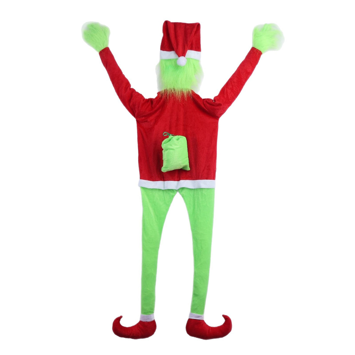 Lustiger Weihnachtsstrumpf mit Grinch-Motiv