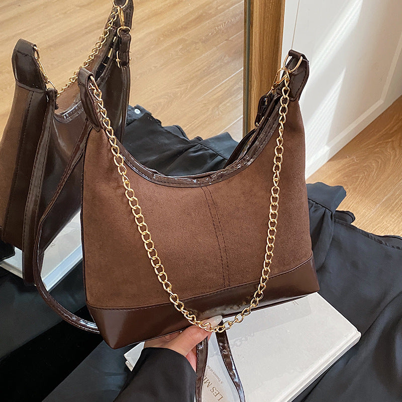 Wildleder Hobo-Handtasche