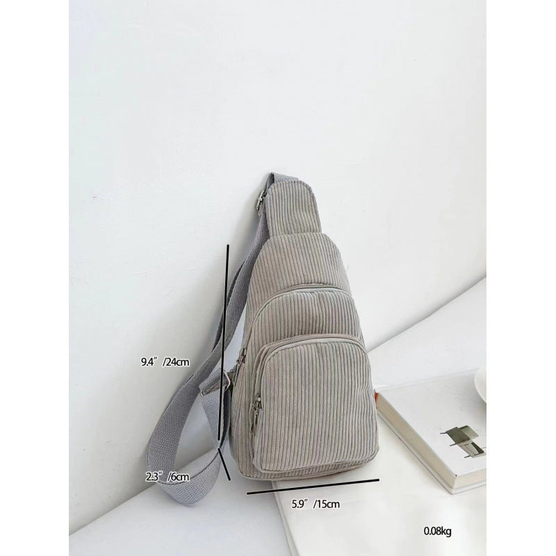 WoMulti-Fächige Corduroy Sling Bag Brehn