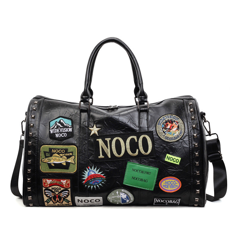 Stylische Patchwork-Wochenend-Duffel