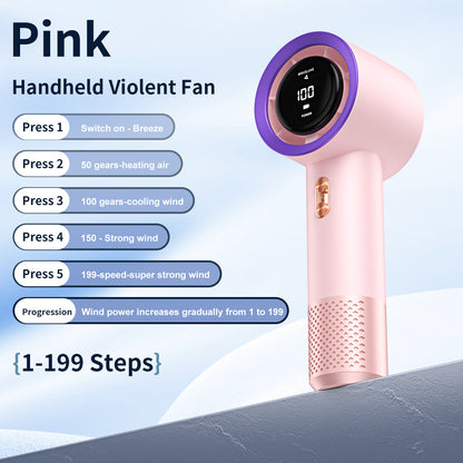 Unisex Smart Touchscreen Handheld Wind Control Fan Brehn