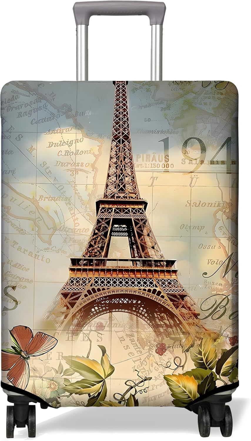 Unisex nan elastische Kofferhülle mit Paris-Motiv und wasserabweisendem Stretchstoff für Trolley Brehn