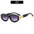 Oversized Cat-Eye Sonnenbrille mit eleganten goldenen Akzenten