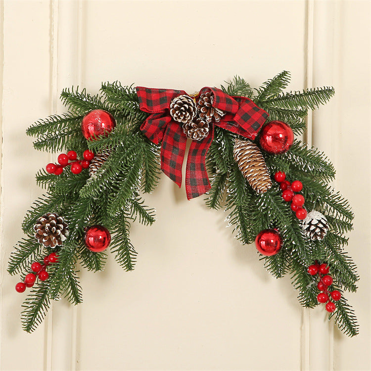 Brehn | Weihnachts 3 PC Set - Girlande, Kranz, Swag Wandhängende Weihnachtsdekoration Set