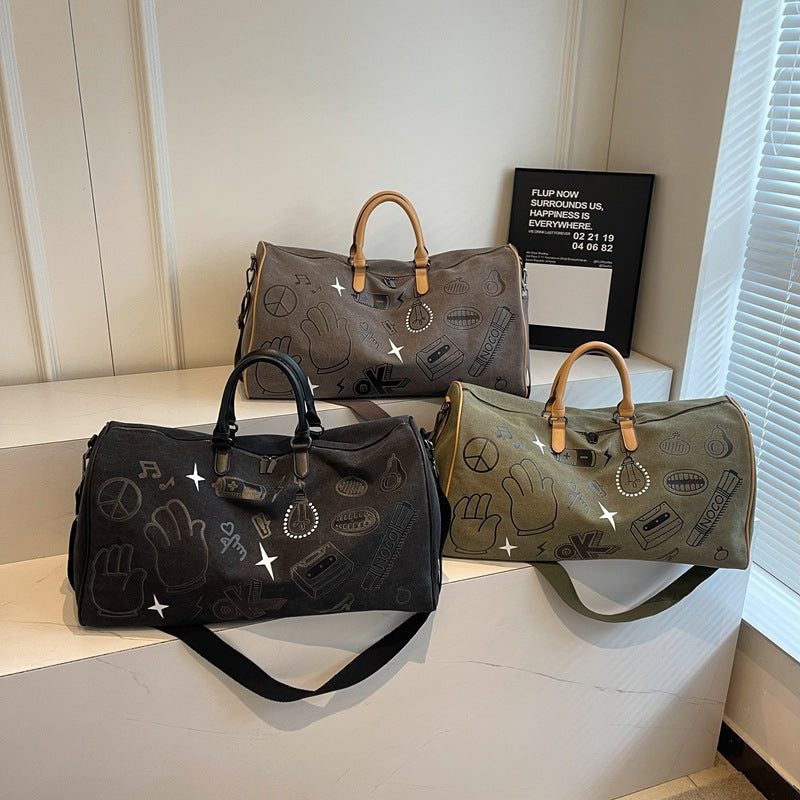 Reisetasche mit Einzigartigem Grauen Kunstlederdesign Brehn