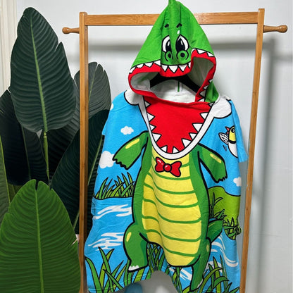 Kinder Haifisch-Design Kapuzenhandtuch Poncho Brehn