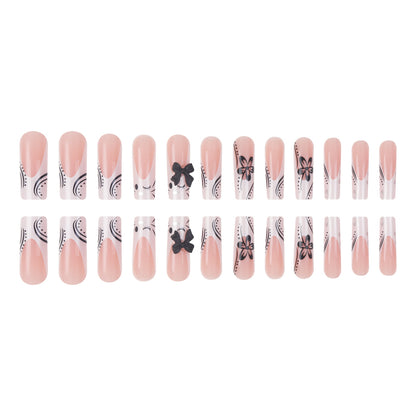 Künstlerisches Long Press-On Nagelkunst Set Brehn