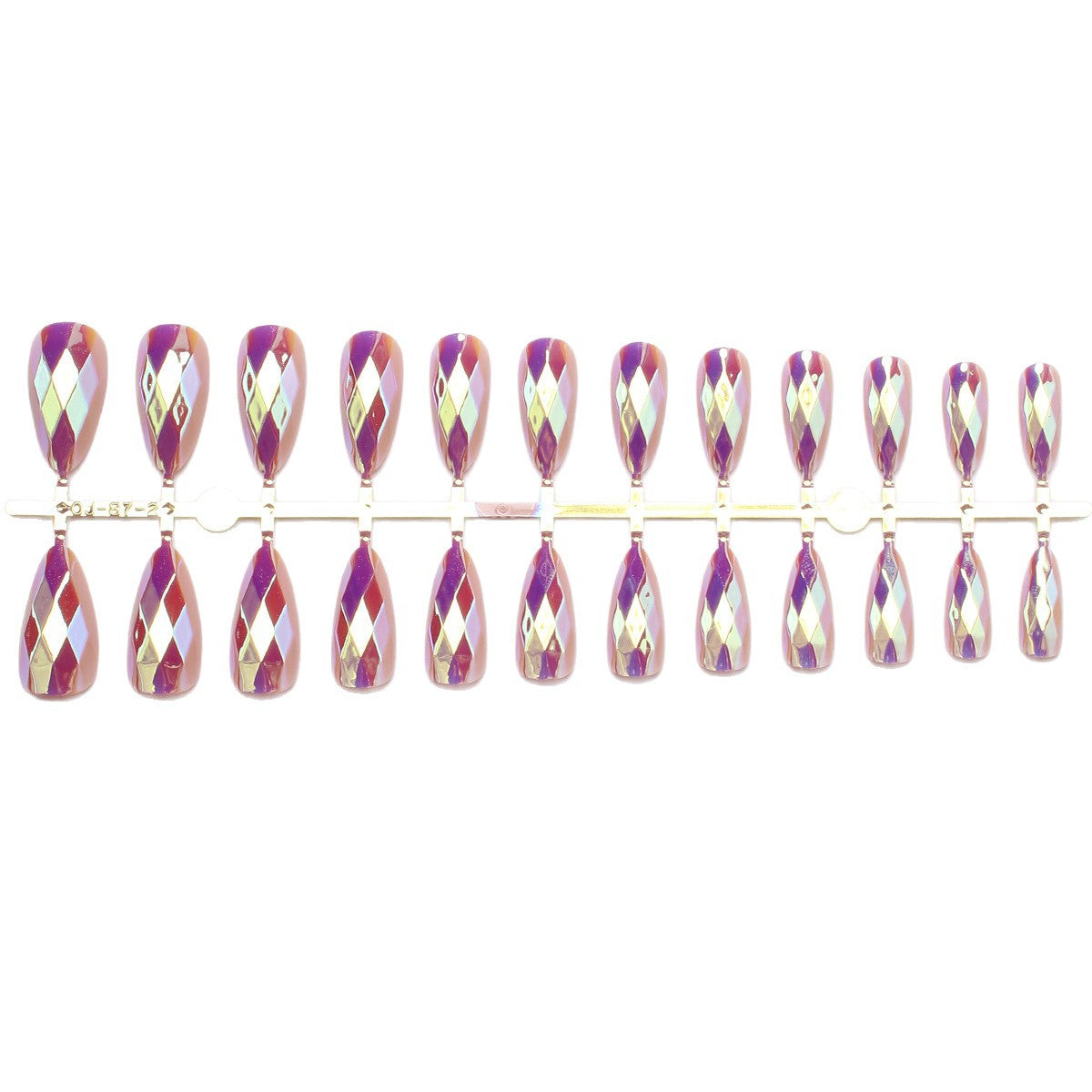Diamantförmiges Press-On Nagelset Brehn