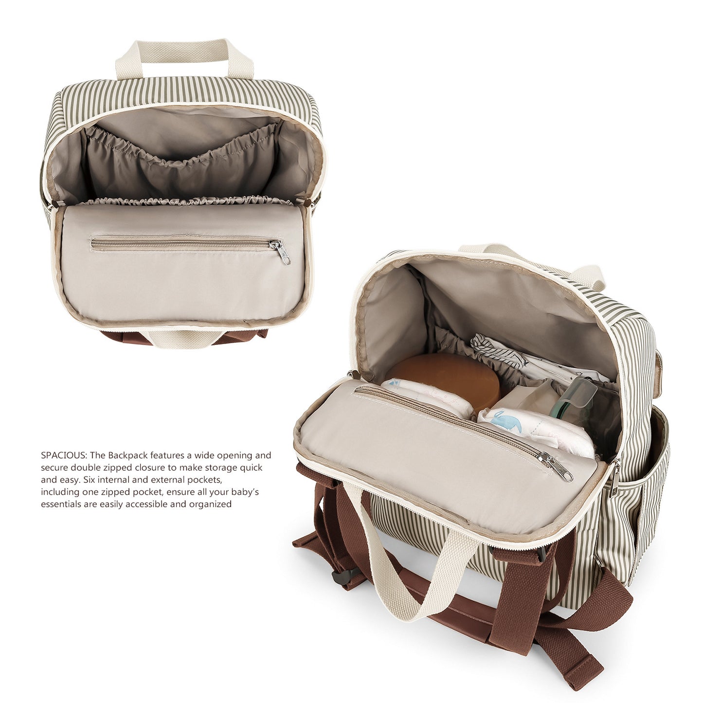 Multifunktionaler Wickelrucksack mit Integrierter Wickelunterlage Brehn