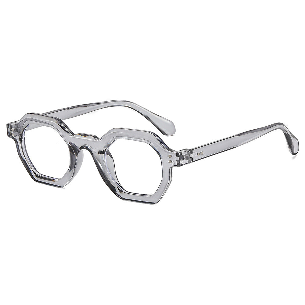 Damen oktagonale Sonnenbrille mit modischem Muster und UV-Schutz Brehn