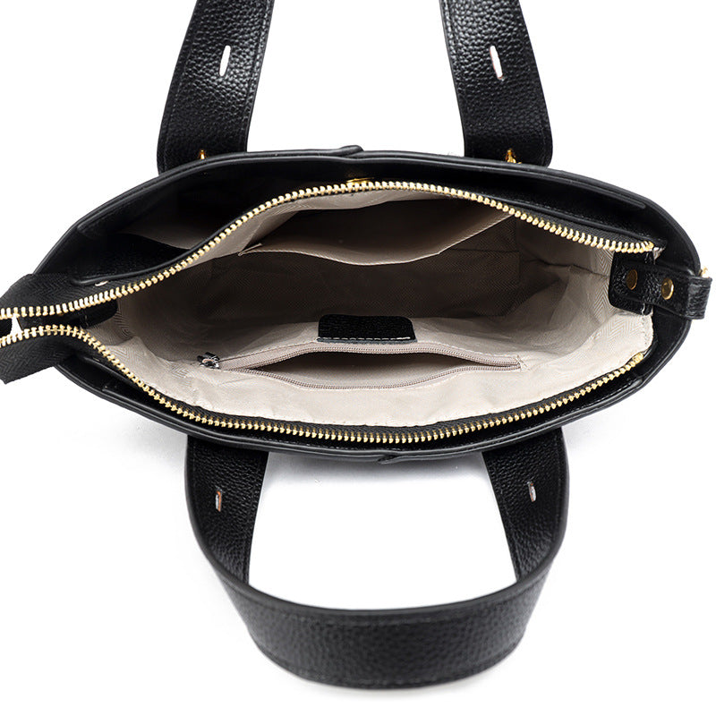 Texturiertes veganes Leder Mehrfach-Taschen Tote Brehn