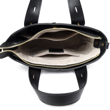 Texturiertes veganes Leder Mehrfach-Taschen Tote Brehn
