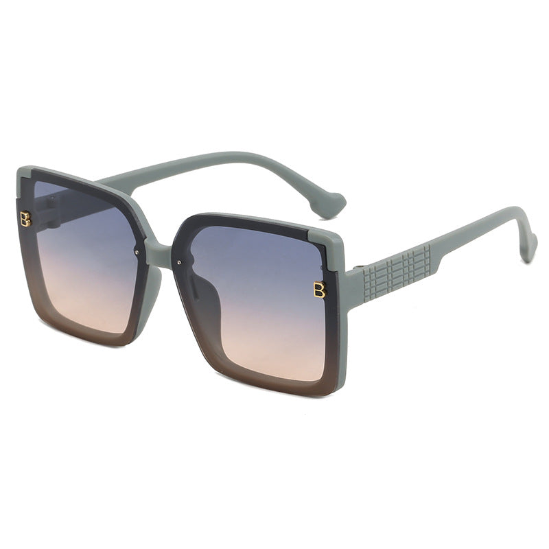 Damen modische quadratische Sonnenbrille mit strukturierter Bügelgestaltung Brehn