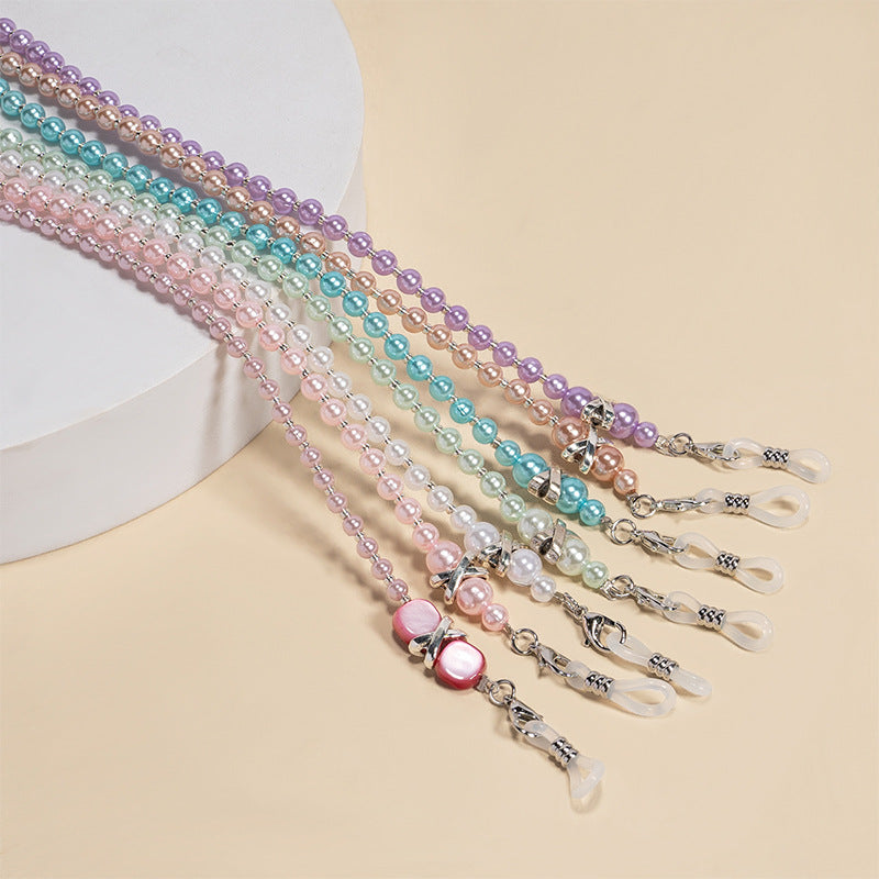 Elegante Perlenbesetzte Brillekette Brehn