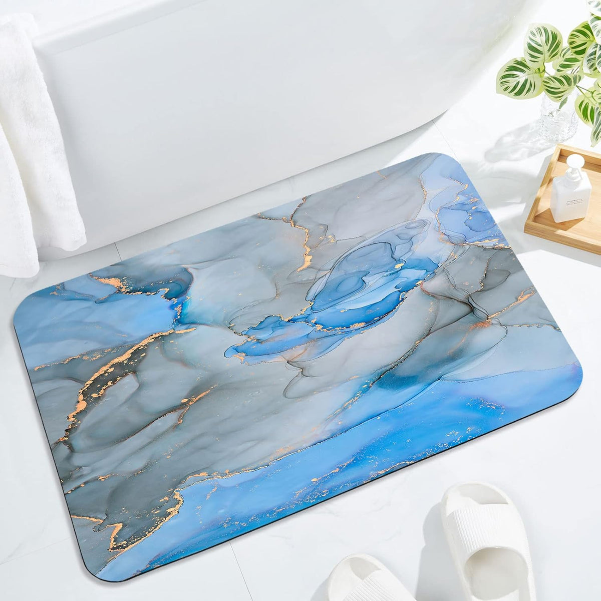 Elegante abstrakte Kunst Badmatte