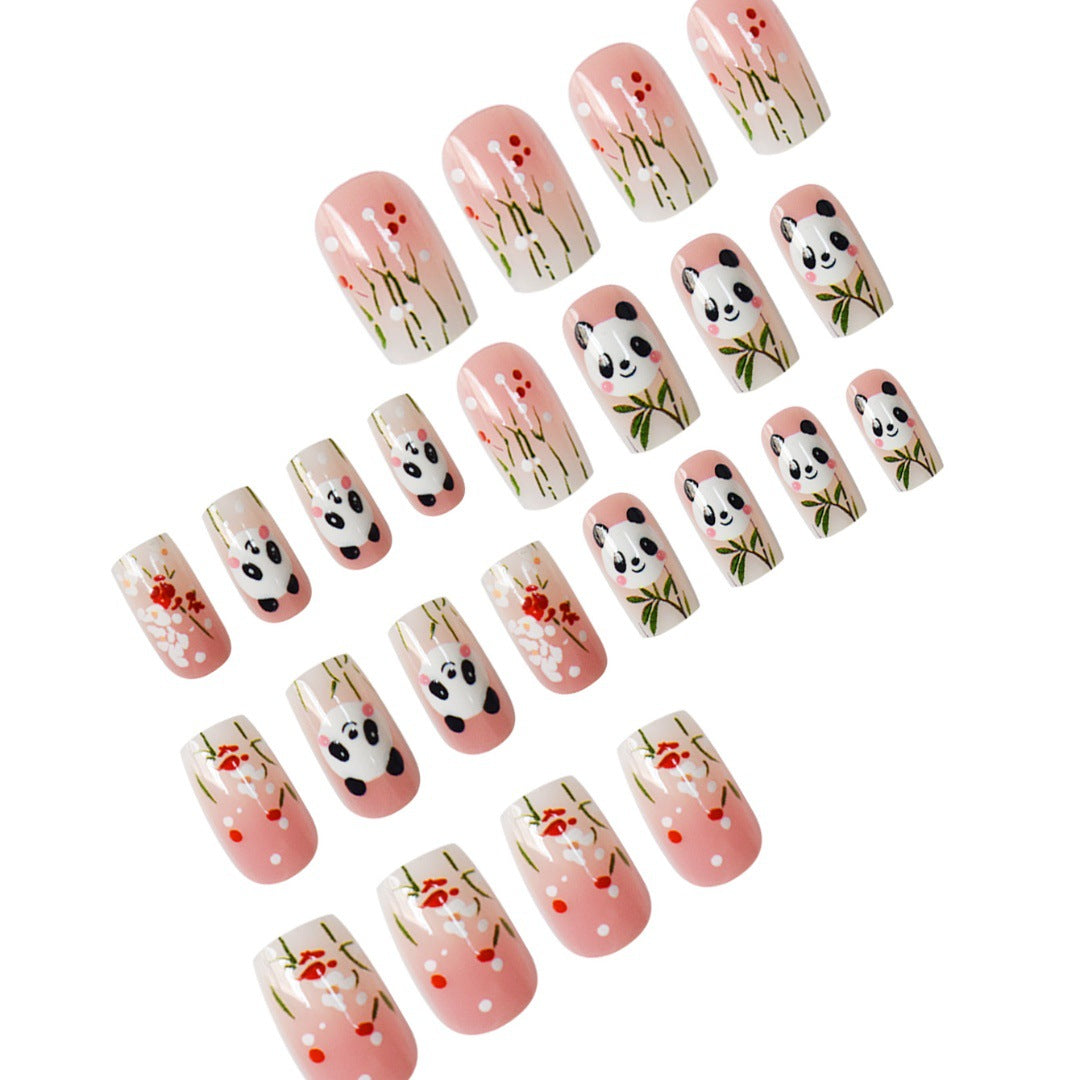 Panda-Themen Nagelkunstverlängerungen Brehn