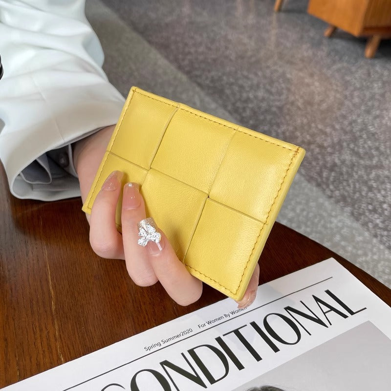 Woven Leather Card Holder Brehn