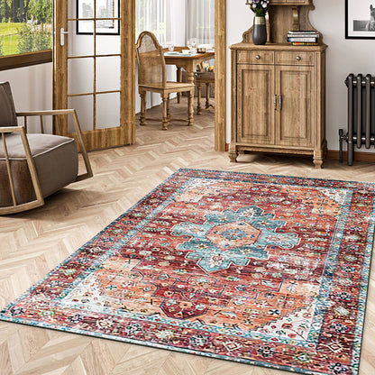 Verschnörkelter von Vintage inspirierter Bereichsteppich
