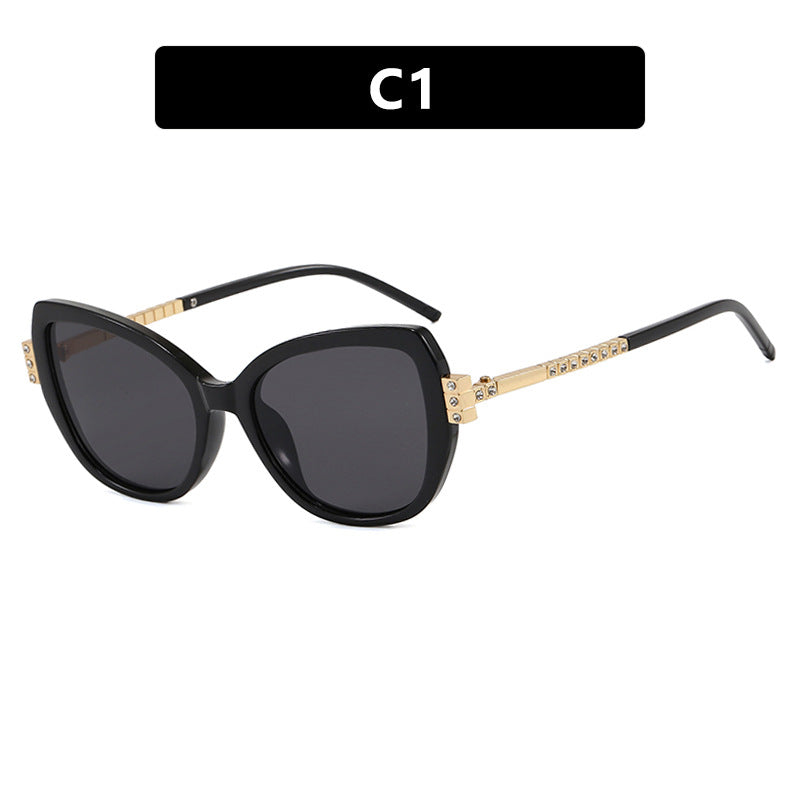 Damen oversized Sonnenbrille mit schützendem UV-Filter und eleganten Akzenten Brehn