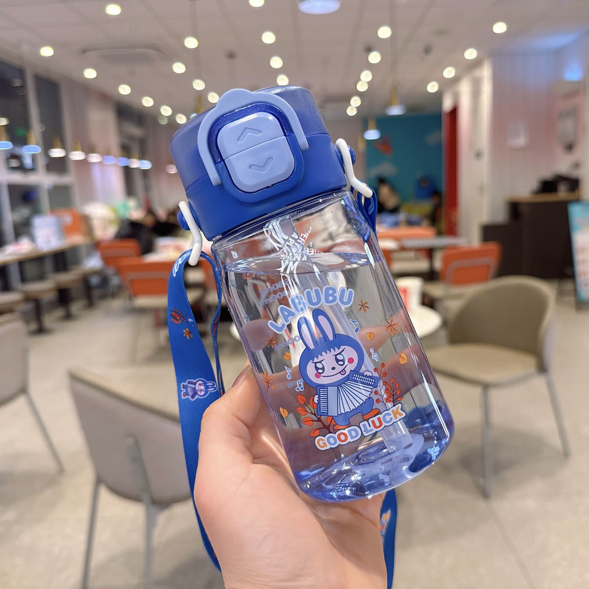 Damen Kindgerechte Wasserflasche mit praktischer Silikonschlaufe Brehn