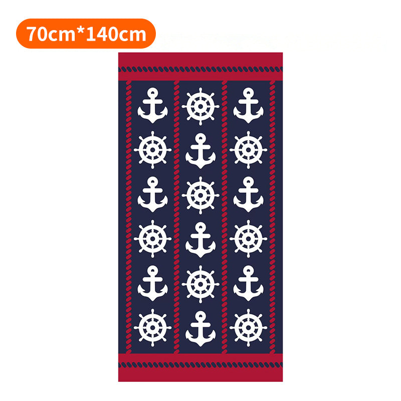 Strandtuch mit maritimem Ankerdesign Brehn