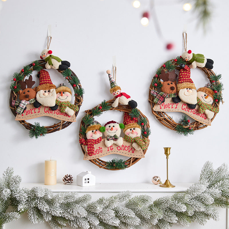 Weihnachtskranz mit Lichtern Brehn