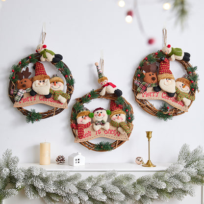 Weihnachtskranz mit Lichtern Brehn