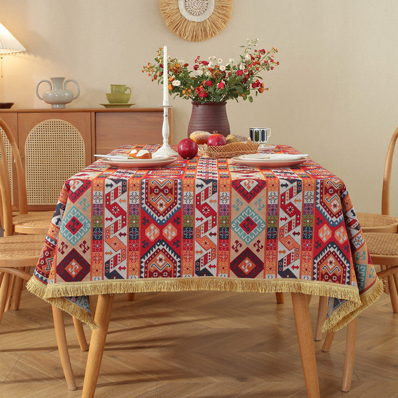 Bohemian Fransen Tischdecke