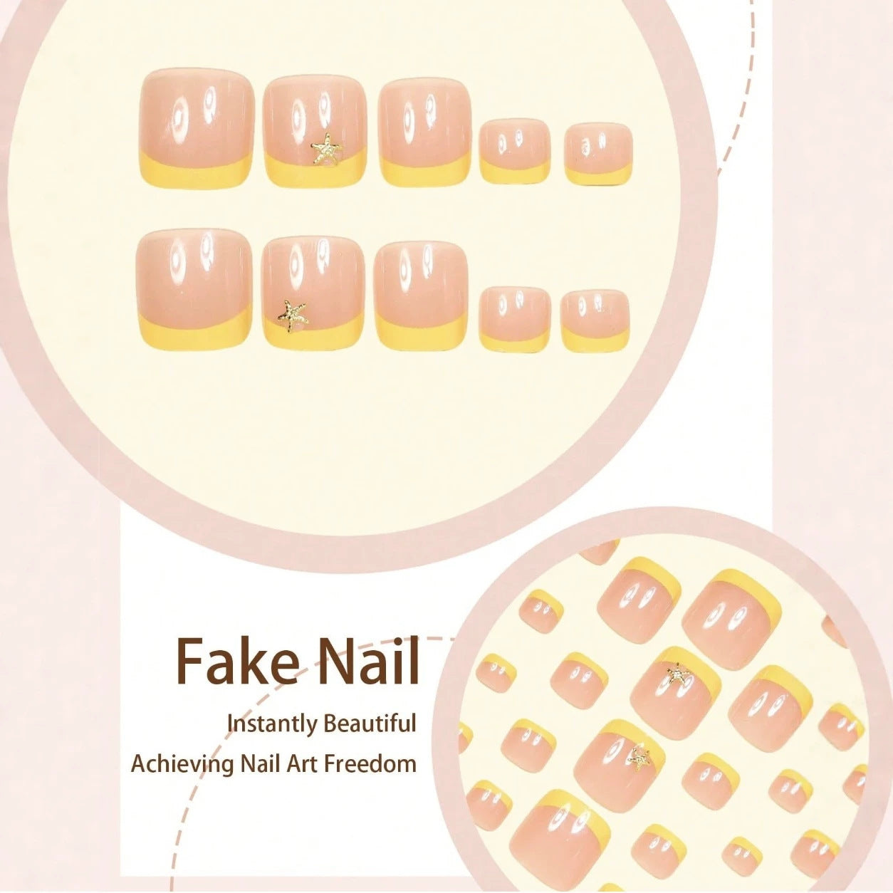Kunstnagelset mit eleganter French-Maniküre und zarten Akzenten Brehn