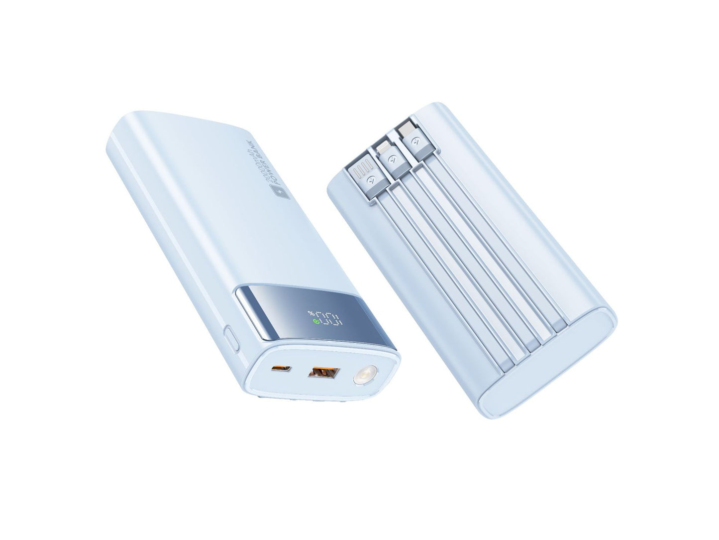 Tragbare Powerbank mit Schlankem Design und Digitalem Display Brehn