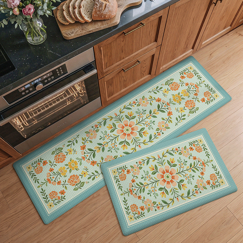 Floral Pattern Küchen Komfortmatten Set Brehn