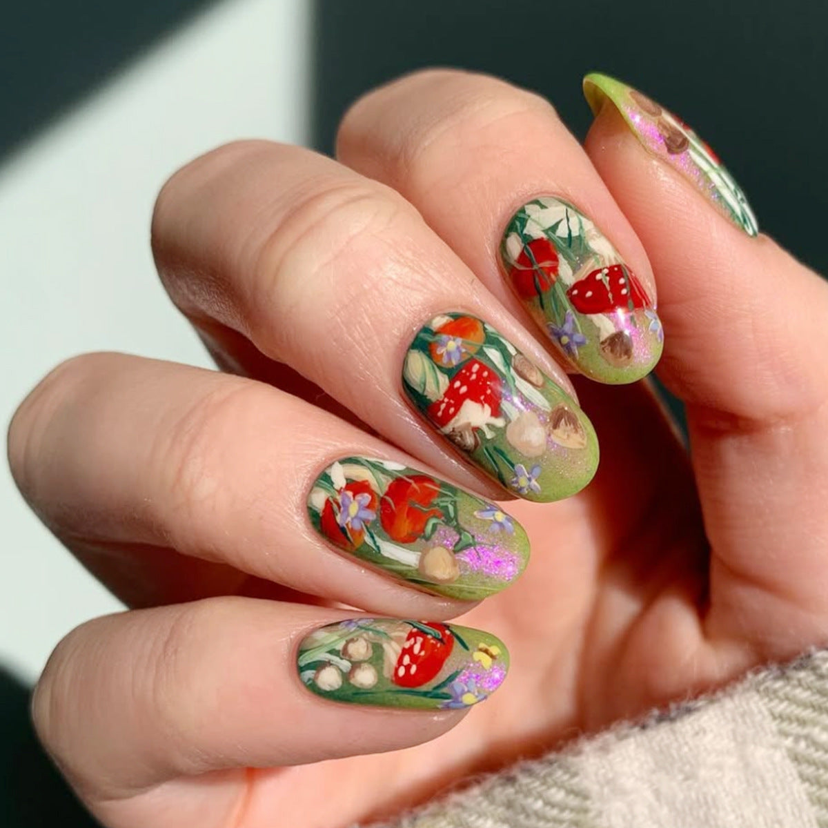 Florale Garten 3D Nail Art Extensions Brehn
