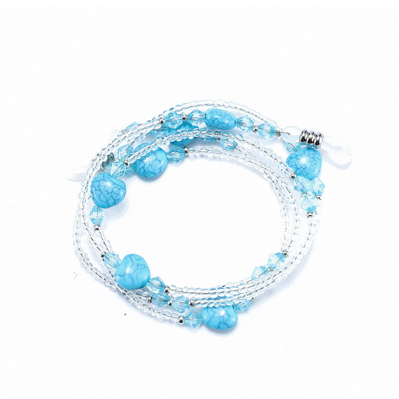 Elegante perlenbesetzte Brillenband Brehn