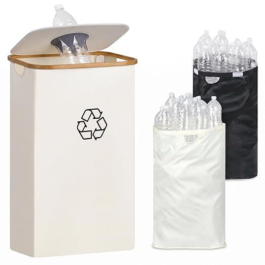 Eleganter Recyclingbehälter mit Abnehmbarem Deckel und Fächern Brehn