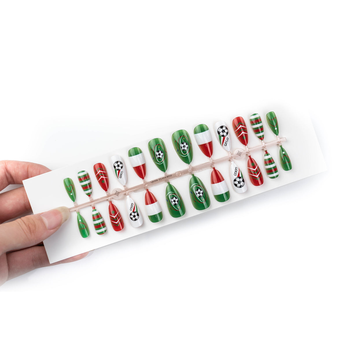 Fußball-Themen Press-On Nagelkunst Set