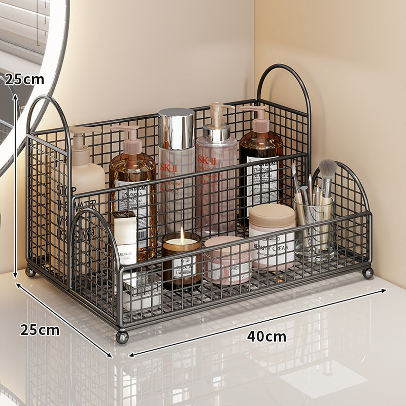 Drei-Tier-Eck-Mesh-Metall-Badregal-Organizer
