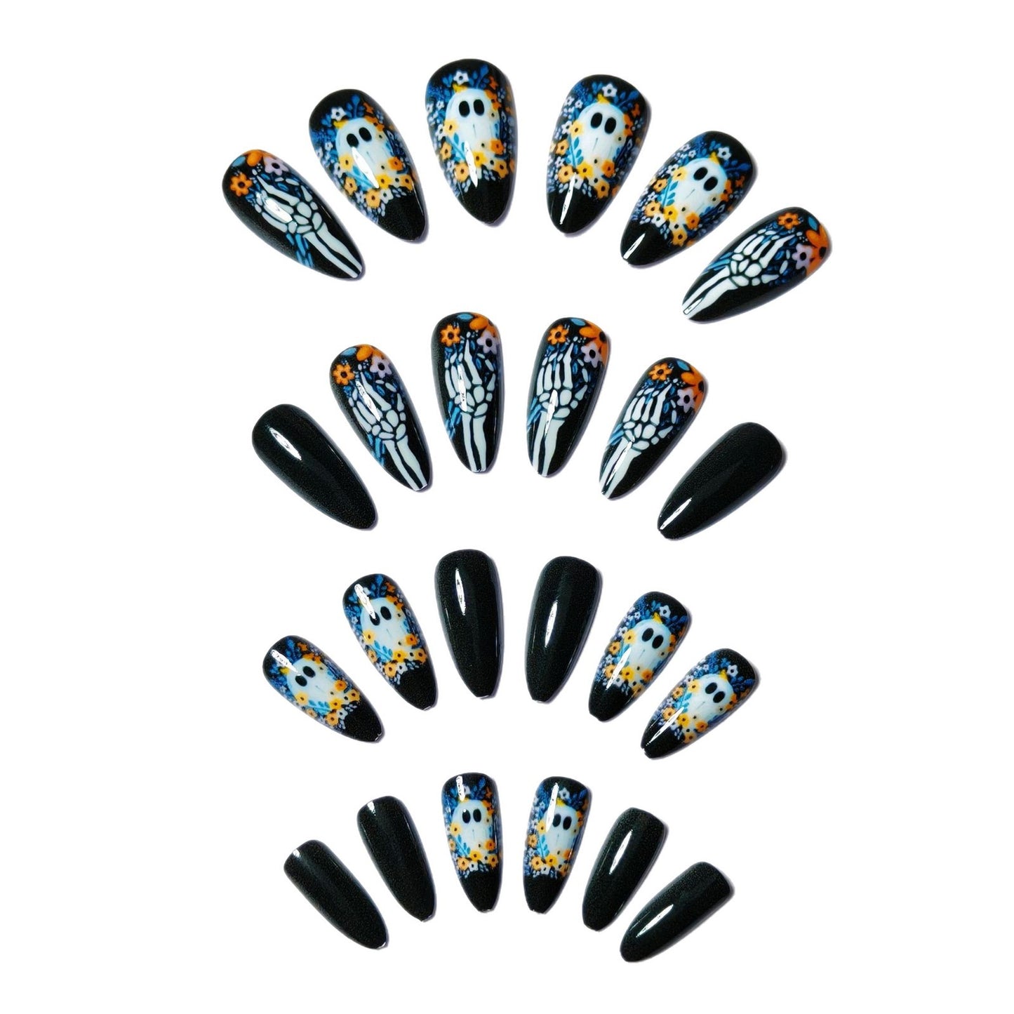 Kunstnägel Im Kreativen Totenkopf-Design Brehn
