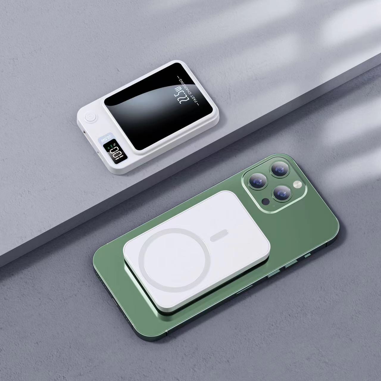 Tragbare Powerbank mit Intelligentem Lcd-Display und Kabelloser Ladefunktion Brehn